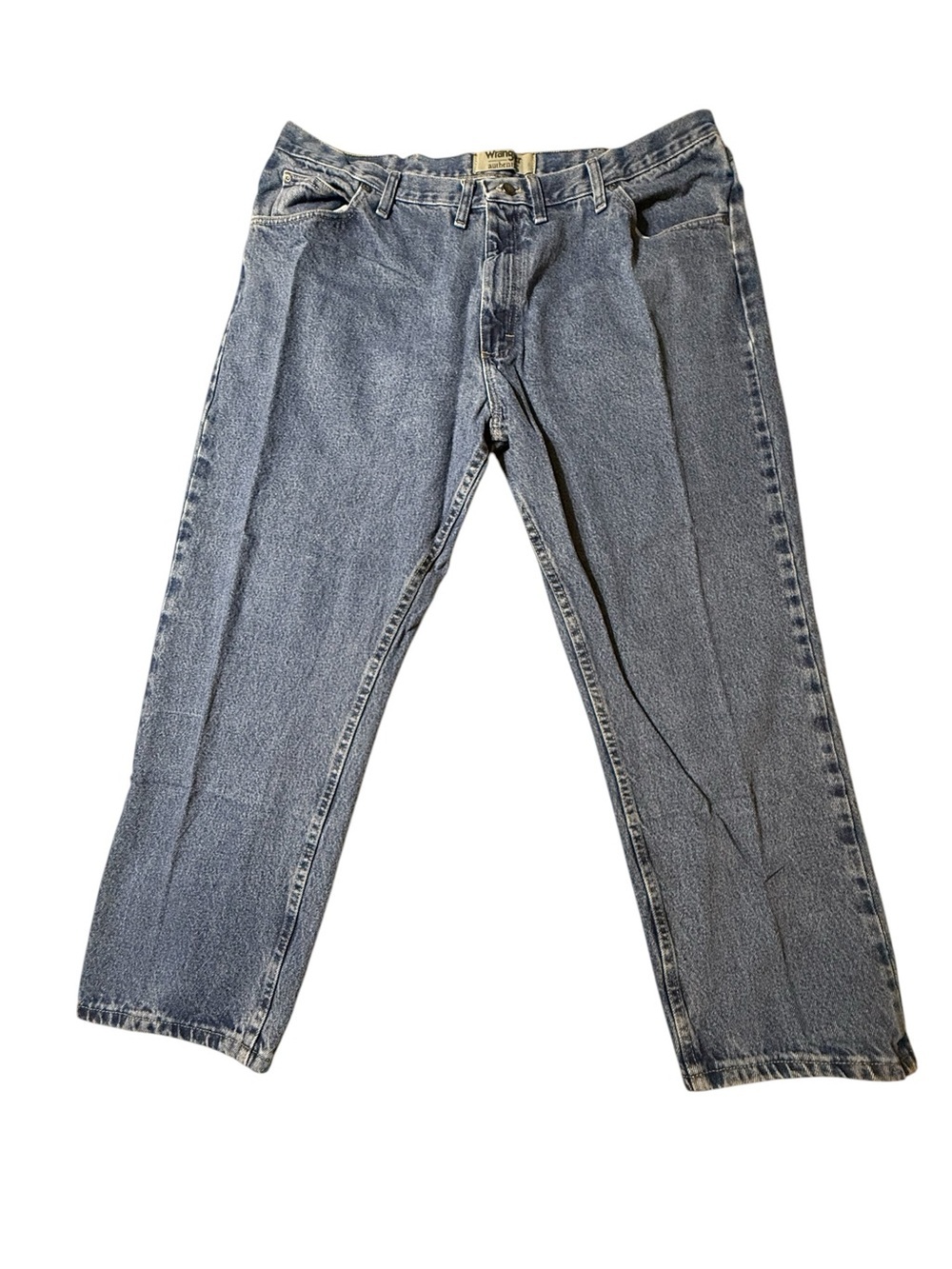 Wrangler jeans mens 44x29 regular fit comfort waist stretch blue denim pants
